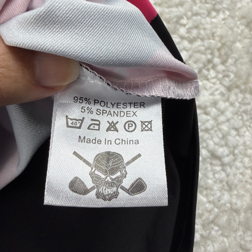 Tattoo Golf Polo Women 2XL Pink Black White Skull Blade Collection Performance - Picture 3 of 8